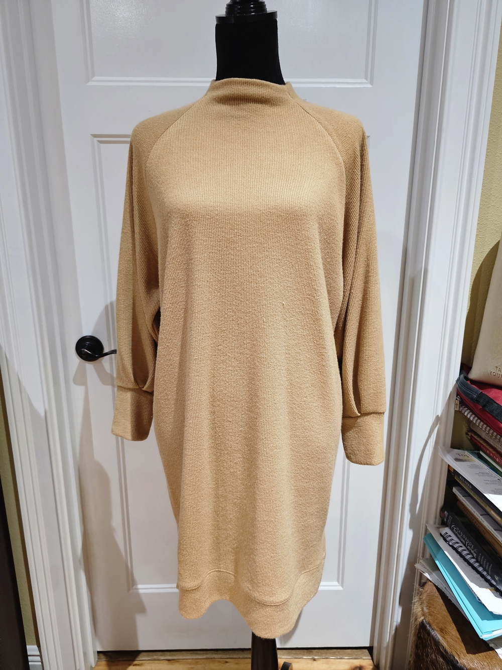 Gianni Bini Camel Long Sleeve Knit Dress